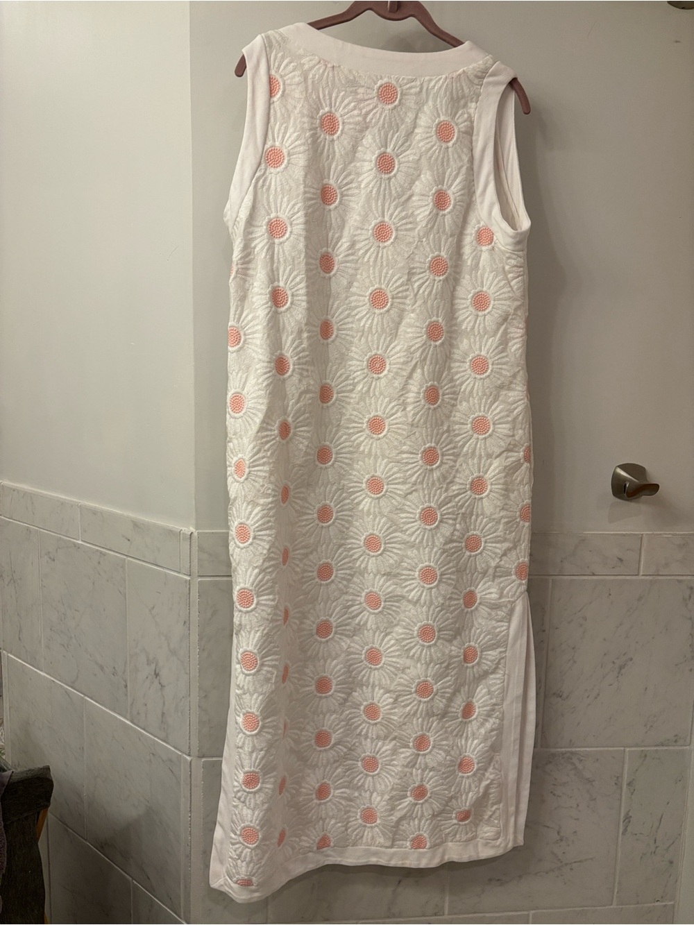 Gretchen Scott White Embroidered Daisy Swim Cover-Up - White with Pink Accents - Picture 3 of 7